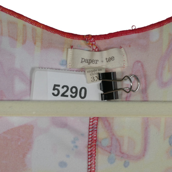 Paper Tee Cardigan Sweater Womens Size 3X Graffiti Long Duster Open Boho Hip - Picture 13 of 13